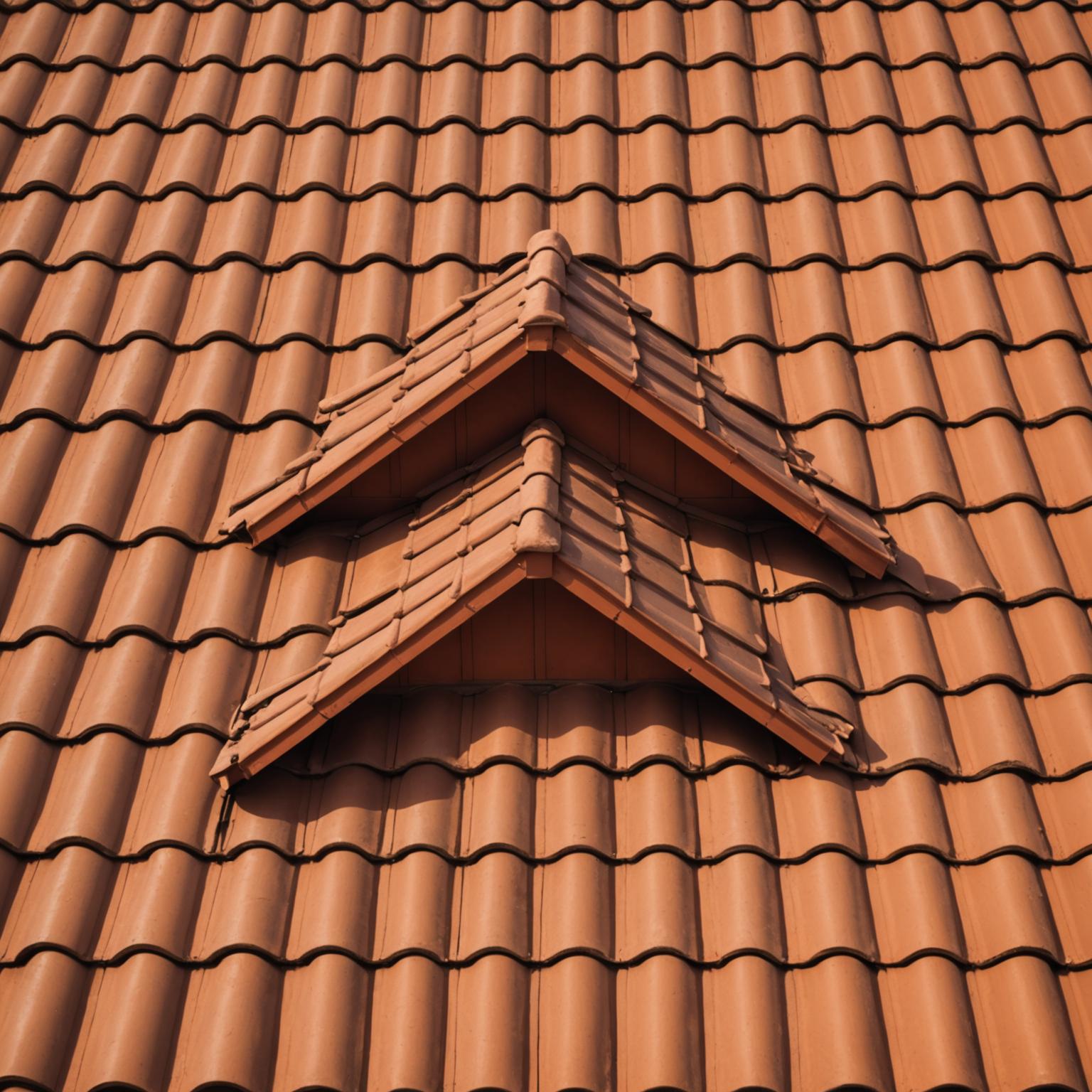 Side by side comparison of metal sheet and clay tile roofing